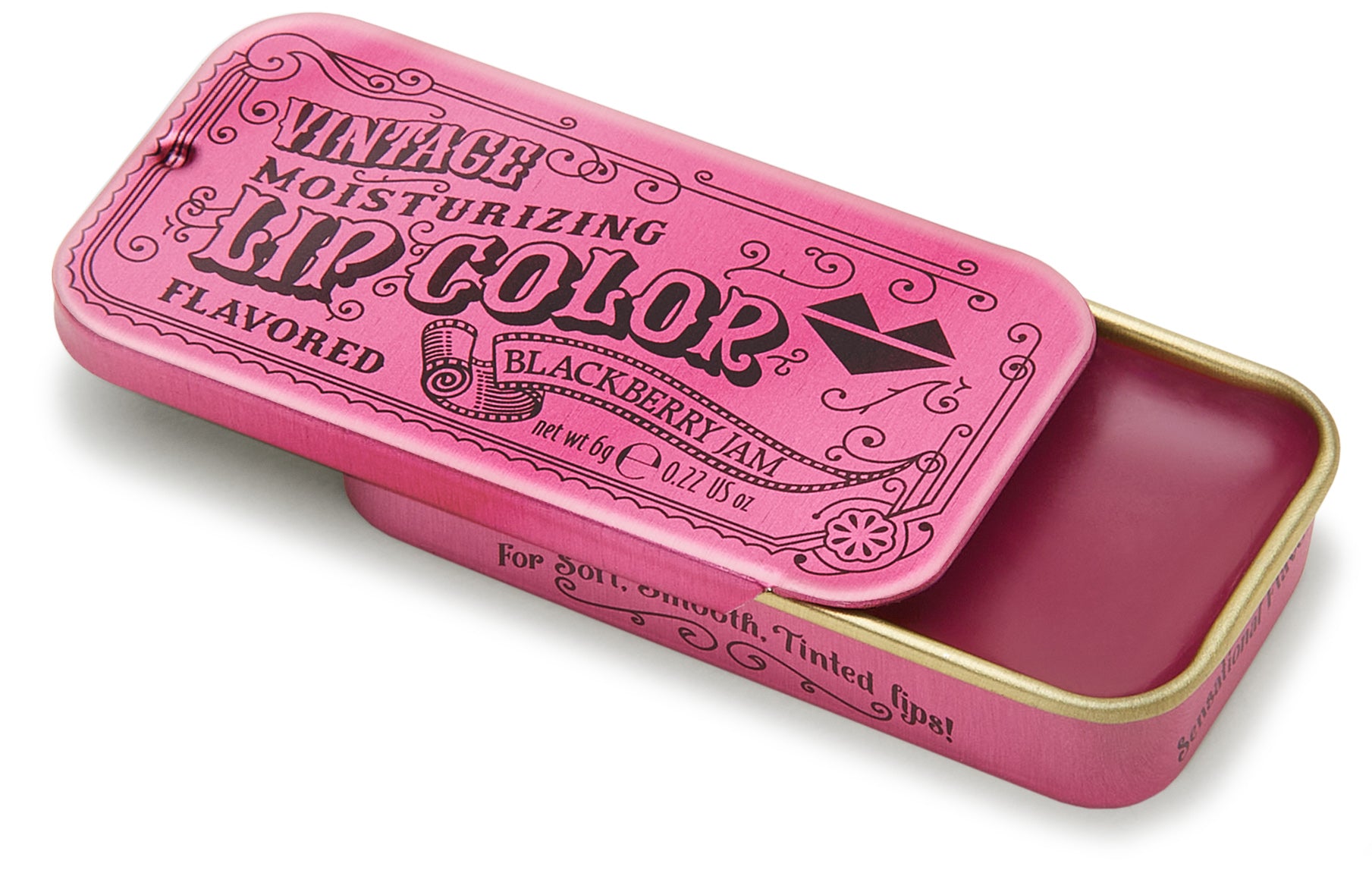 Blackberry Jam Lip Licking Flavored Lip Gloss- Vintage Slider Tin
