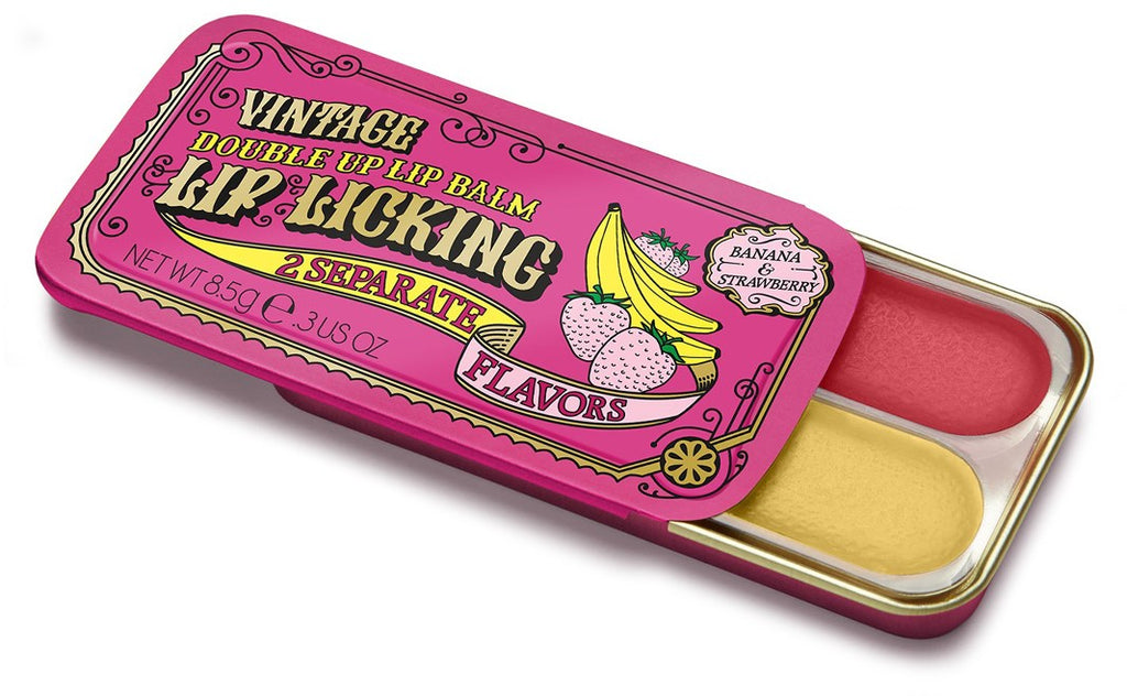 Strawberry & Banana Double Up Lip Licking Flavored Lip Balm