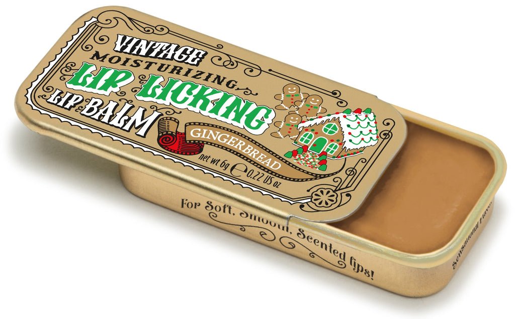 Happy Holidays Card - Gingerbread Lip Licking Flavored Lip Balm