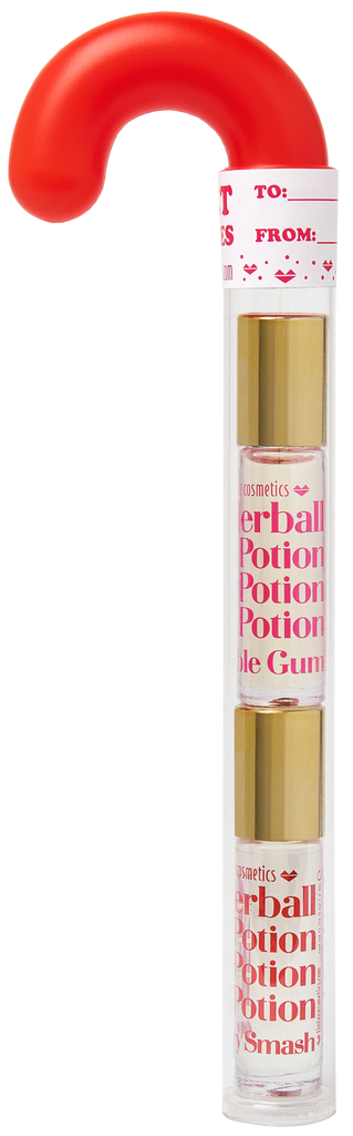 Candy Cane Organic Rollerball Lip Potion Kit: Bubble Gum & Cherry Smash